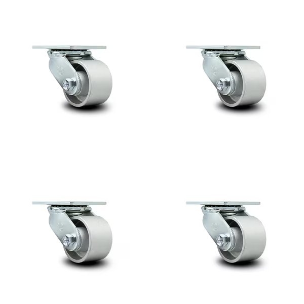 3.25 Inch Semi Steel Swivel Caster Set with Roller Bearing and Swivel Lock SCC, Service Caster, Mfr#: SCC-30CS3420-SSR-BSL-4